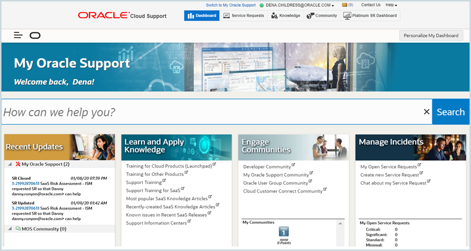 Plan Working With Oracle Support Free Oracle Cloud Training Oracle Launchpad 