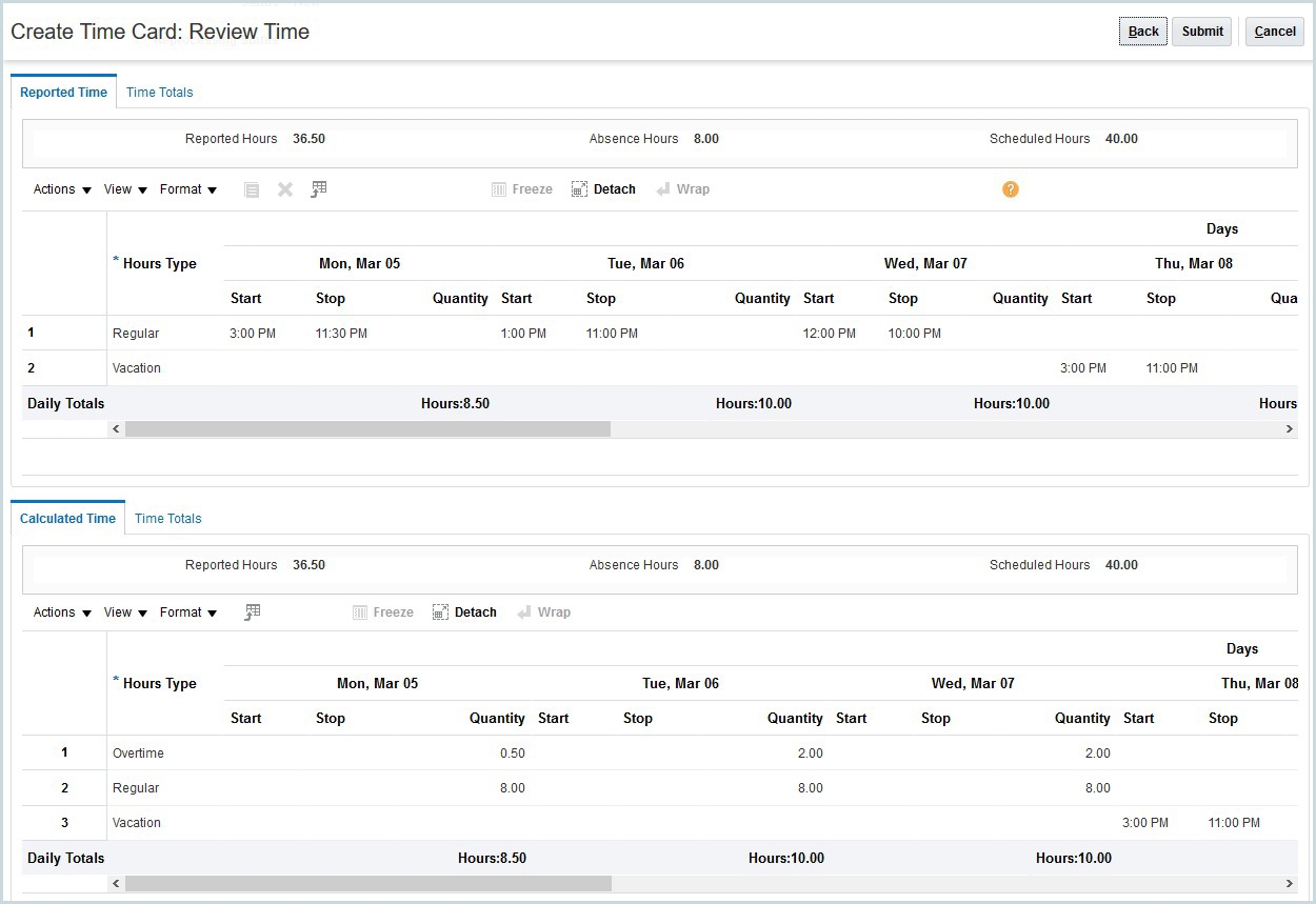 Reporting Time using the Time Card Free Oracle Cloud Training