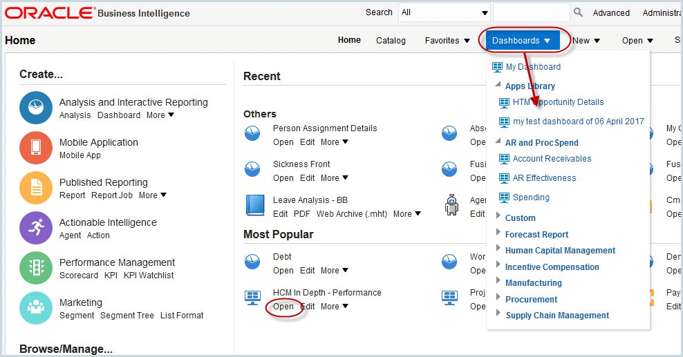 Accessing Dashboards Free Oracle Cloud Training Oracle LaunchPad