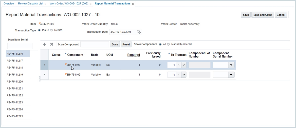Report Material Transactions Free Oracle Cloud Training Oracle