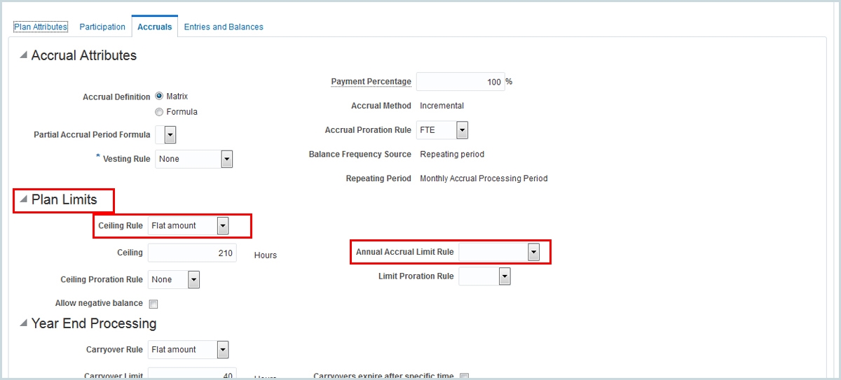Accrual Plan Limits & Bands Free Oracle Cloud Training Oracle LaunchPad